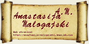 Anastasija Malogajski vizit kartica